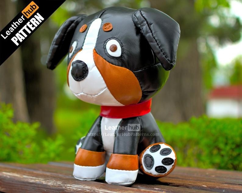 Выкройка кожаная игрушка щенка